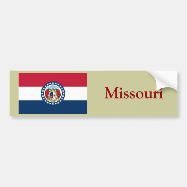 Adesivo Para Carro Bandeira do estado de Missouri (Frente)