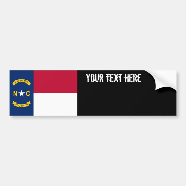 Adesivo Para Carro Bandeira do estado de North Carolina (Frente)