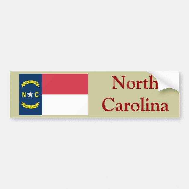 Adesivo Para Carro Bandeira do estado de North Carolina (Frente)