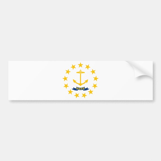 Adesivo Para Carro Bandeira do Estado de Rhode Island (Frente)