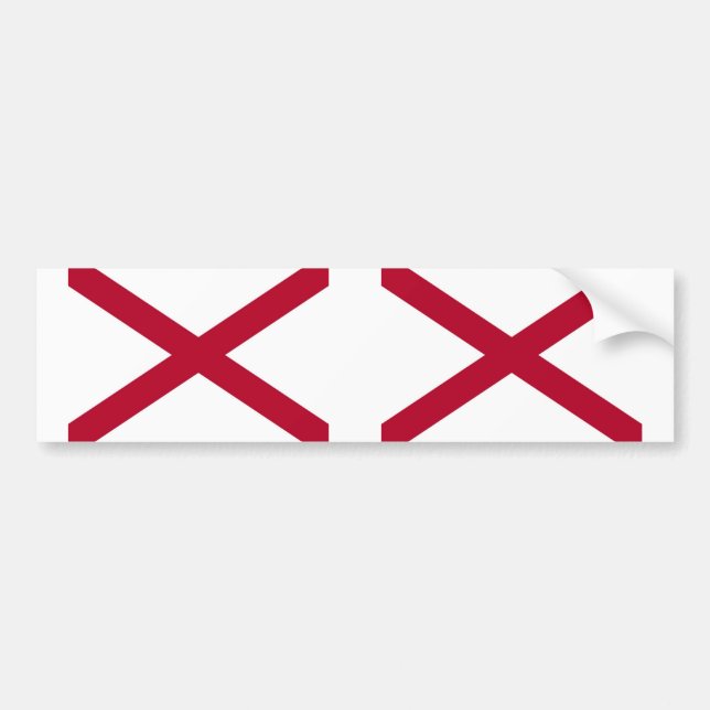 Adesivo Para Carro Bandeira do Estado do Alabama (Frente)