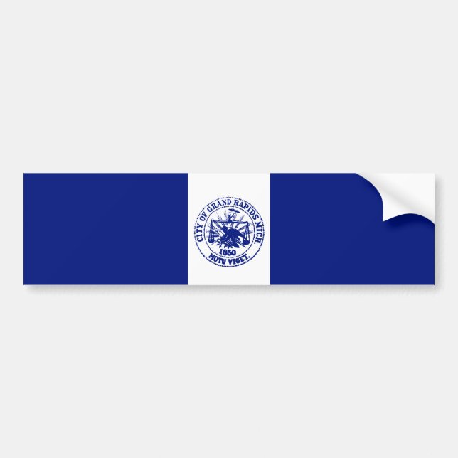 Adesivo Para Carro Bandeira do Grande Rapids (Cidade de Michigan) (Frente)