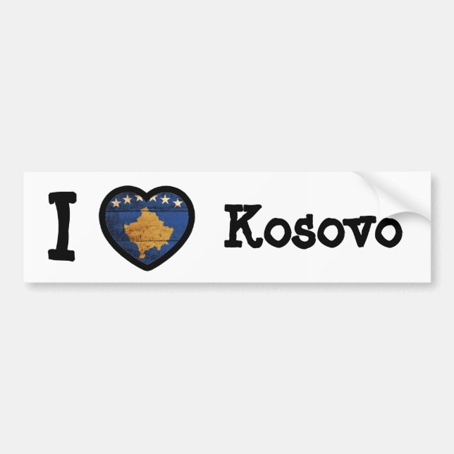 Adesivo Para Carro Bandeira do Kosovo (Frente)