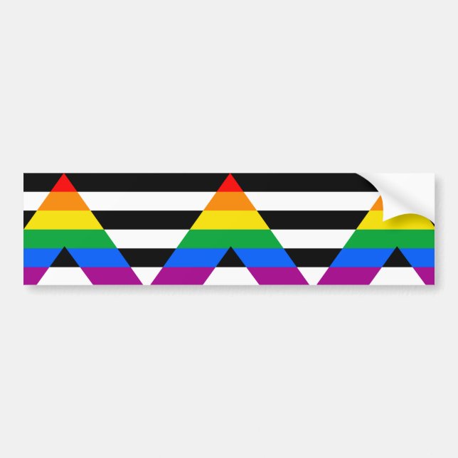 Adesivo Para Carro Bandeira do Orgulho Aliado (Frente)