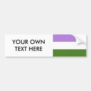 Adesivo Para Carro Bandeira do Orgulho Genderqueer