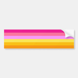 Adesivo Para Carro Bandeira do Orgulho Lésbico (Dawn)