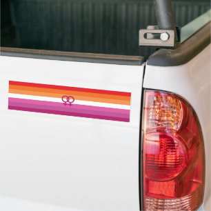 Adesivo Para Carro Bandeira do Orgulho Lésbico (WLW)