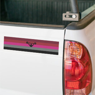 Adesivo Para Carro Bandeira do Orgulho Muscular