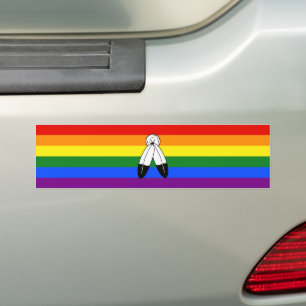 Adesivo Para Carro bandeira do orgulho two-spirit de SlipperyJoe simb