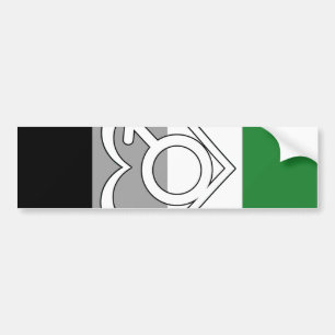 Adesivo Para Carro Bandeira e Símbolo do Orgulho Androfilia
