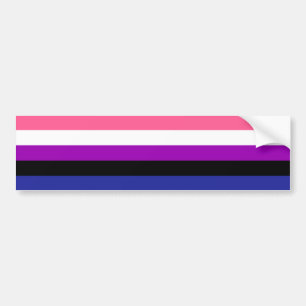 Adesivo Para Carro Bandeira fluida do orgulho do género contínuo