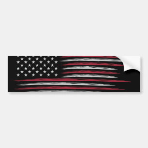 Adesivo Para Carro Bandeira Grunge USA