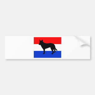 Adesivo Para Carro bandeira holandesa da silhueta do pastor