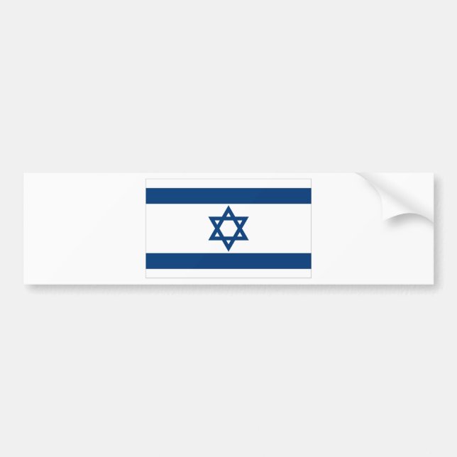 Adesivo Para Carro Bandeira israelita (Frente)