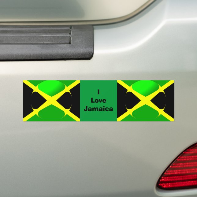 Adesivo Para Carro Bandeira jamaicana (No carro)