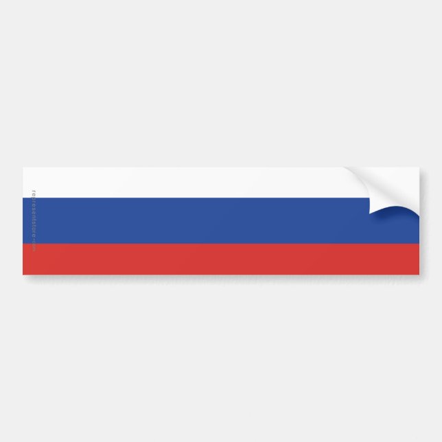 Adesivo Para Carro Bandeira lisa de Rússia (Frente)