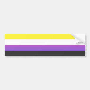 Adesivo Para Carro Bandeira Não-Binária contínua do orgulho