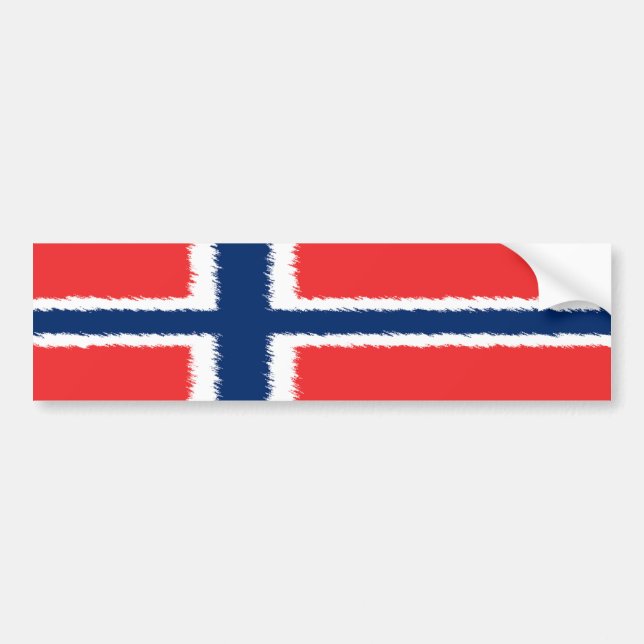 Adesivo Para Carro Bandeira norueguesa (Frente)