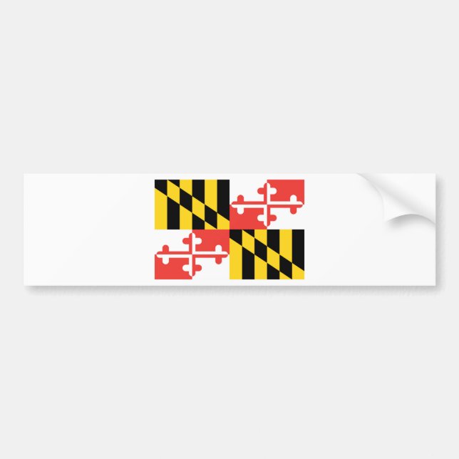 Adesivo Para Carro Bandeira Oficial de Maryland (Frente)