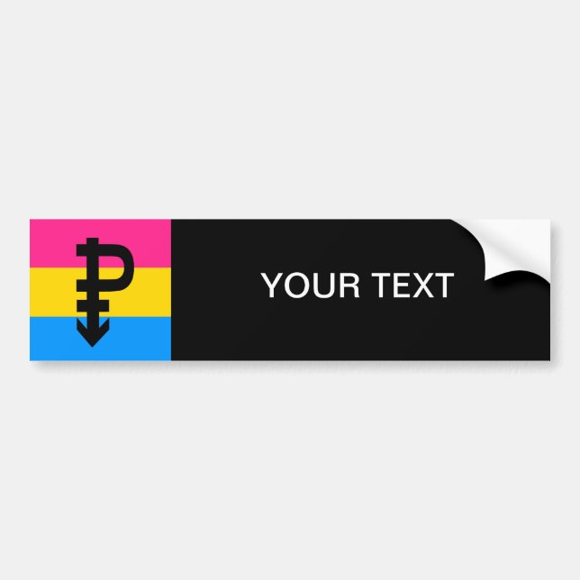 Adesivo Para Carro Bandeira Pansexual (Frente)