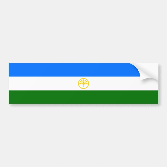 Adesivo Para Carro Bandeira Patriótica Bashkortostan (Frente)