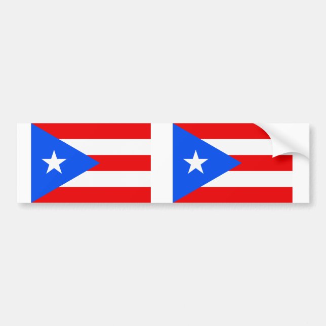 Adesivo Para Carro bandeira Porto Rico (Frente)