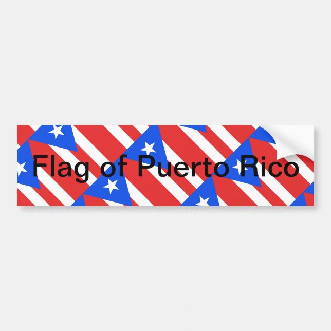Adesivo Para Carro Bandeira Porto Rico (Frente)