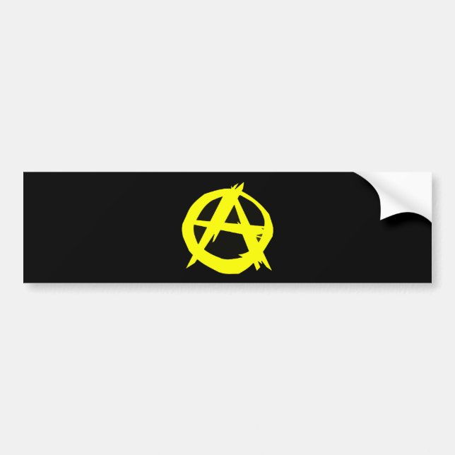 Adesivo Para Carro Bandeira preta e amarela do capitalismo de Anarcho (Frente)