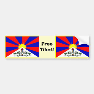 Adesivo Para Carro Bandeira tibetana - Tibet livre!
