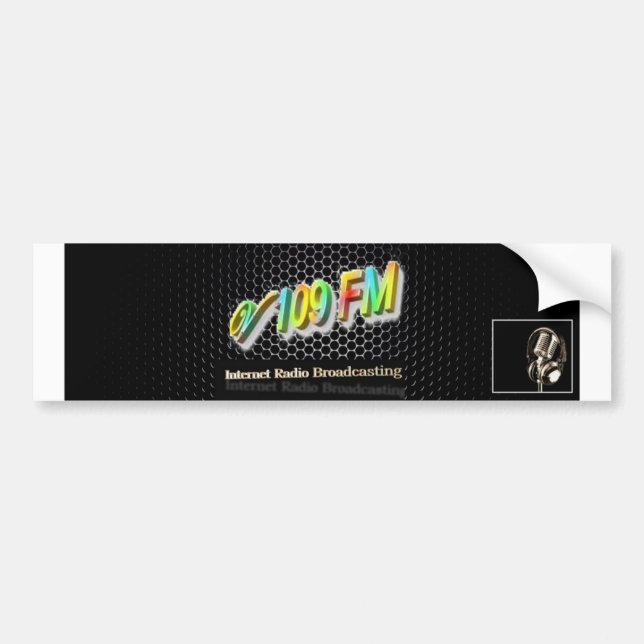 Adesivo Para Carro Bandeira V109 FM da estação (Frente)