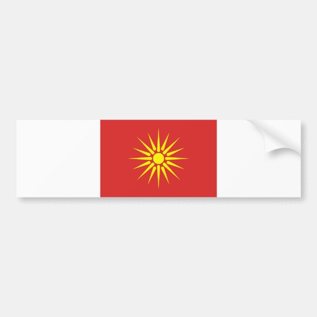 Adesivo Para Carro bandeira velha do país de Macedónia (Frente)