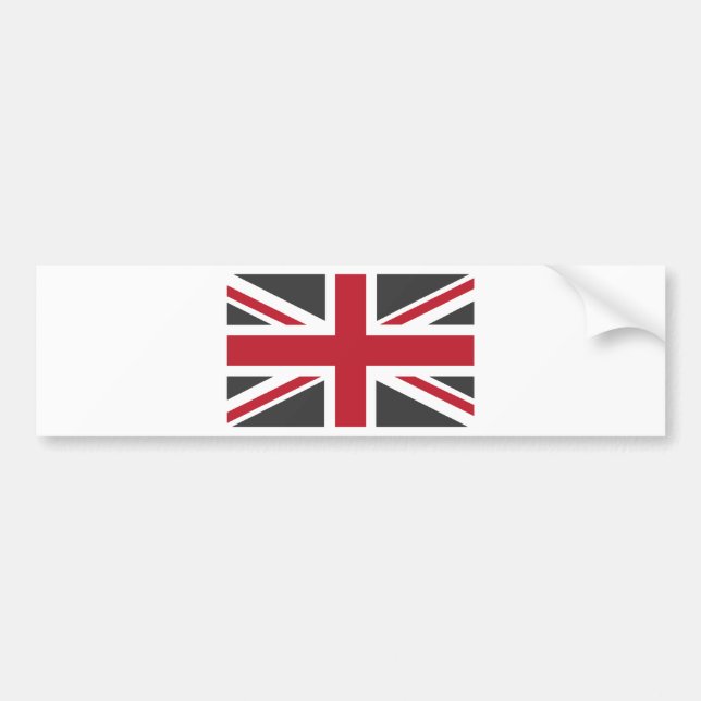 Adesivo Para Carro Bandeira vermelha cinzenta legal de Union Jack (Frente)