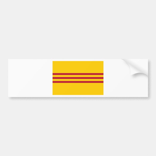 Adesivo Para Carro Bandeira vietnamiana sul - đỏ do sọc dos (Frente)