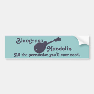 Adesivo Para Carro Bandolim do Bluegrass - toda a percussão que voc