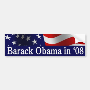 Adesivo Para Carro Barack Obama em '08 Bumper Sticker