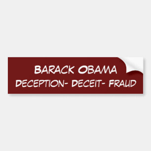 Adesivo Para Carro Barack Obama, fraude do engano da decepção