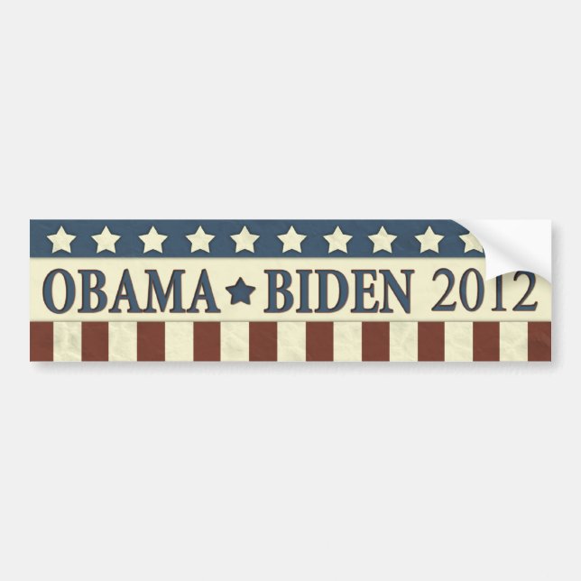 Adesivo Para Carro Barack Obama Joe Biden 2012 (Frente)