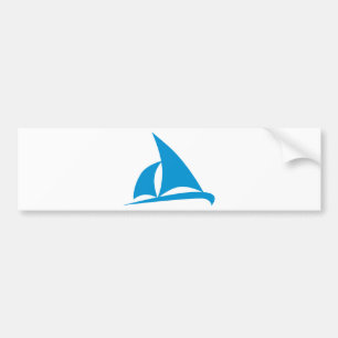 Adesivo Para Carro Barco de navigação azul