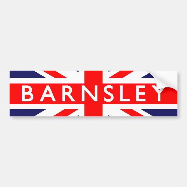Adesivo Para Carro Barnsley: Bandeira Britânica (Frente)