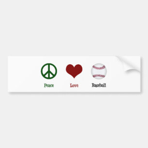 Adesivo Para Carro Basebol do amor da paz