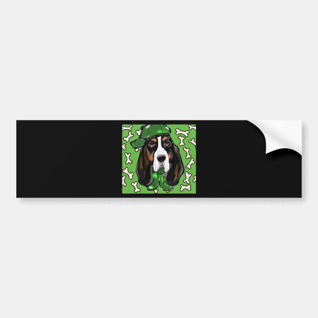 Adesivo Para Carro Basset Hound (Frente)