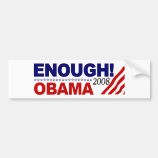 Adesivo Para Carro BASTANTE! (Obama 2008)