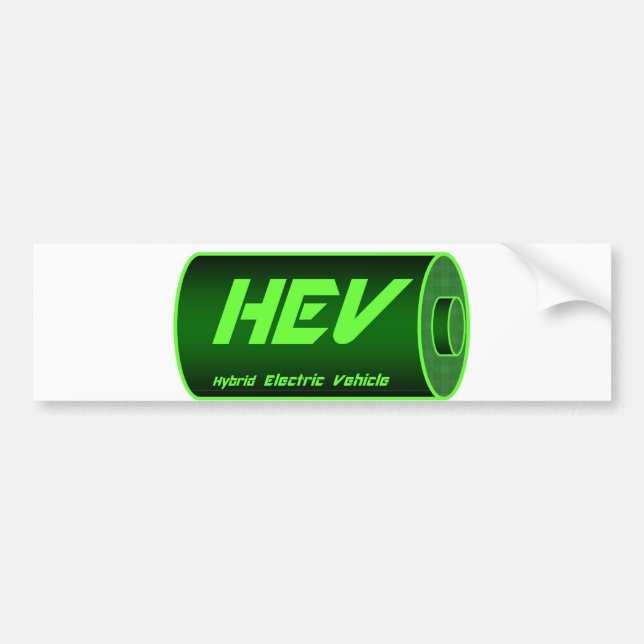 Adesivo Para Carro Bateria verde de HEV (Frente)