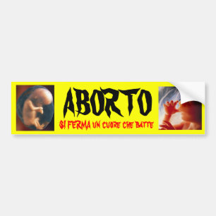 Adesivo Para Carro Batte do che do cuore do un de ABORTO SI FERMA