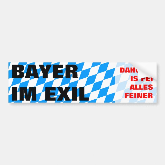Adesivo Para Carro Bayer no exílio (Frente)