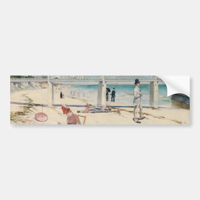 Adesivo Para Carro Beach Scene (Holiday at Mentone) (Arte australiana (Frente)