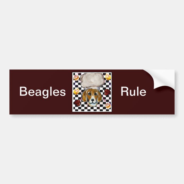 Adesivo Para Carro Beagle Chef (Frente)