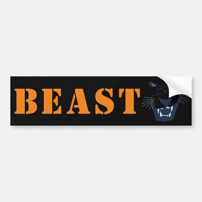 Adesivo Para Carro Beast preto (Frente)