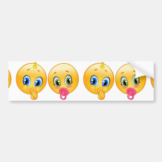 Adesivo Para Carro bebê emojis (Frente)
