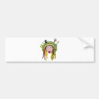 Adesivo Para Carro bebê rasta hippie